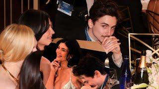 Kylie Jenner Is Timothée Chalamet’s Date in a Silver Dress at the 2025 Golden Globes