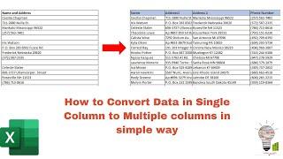 How to Split Data in Single Column to Multiple Columns in Quickest Way