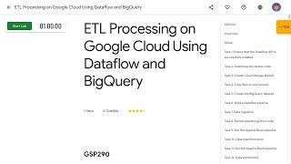 ETL Processing on Google Cloud Using Dataflow and BigQuery GSP290