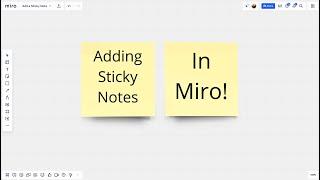 How to Add Sticky Notes to a Miro Board (Tutorial)