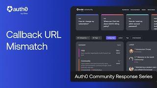 Callback URL Mismatch - Auth0 Support