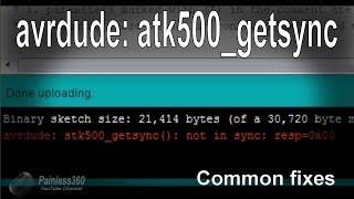 avrdude: stk500_getsync(): not in sync error messages -- common fixes