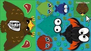 Mope.io GOLDEN EAGLE TROLLS ALL OCEAN ANIMALS! GOLDEN EAGLE FUNNY TROLLS IN MOPE.IO