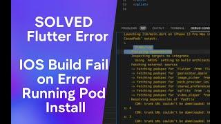 [SOLVED] Flutter IOS Build Fail on Error Running Pod Install