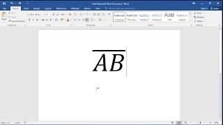 How to type segment AB in Word: How to Put a Line Above a Letter in Word