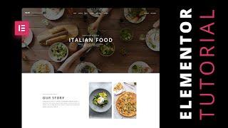 Elementor Tutorial: Make a Restaurant Website