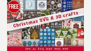 Christmas SVG and 3D Crafts Bundle and Hand Lettered Font Bundle | FREE DOWNLOAD | Creative Fabrica