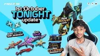 1 OCTOBER TONIGHT UPDATE  FREE FIRE