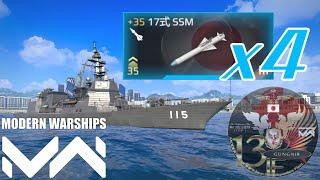 Modern Warships｜Type17 SSM - with JS Akizuki