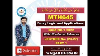 MTH645 quiz no 1 solution by taleemi markaz part 1