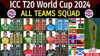 ICC T20 World Cup 2024 - All Teams Squad | T20 World Cup 2024 All Teams Squad | T20 WC 2024 Details