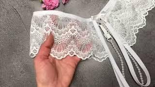 White pearled crotchless panties (handmade)