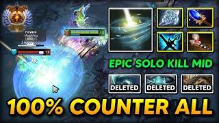 EPIC SOLO KILL MID Skywrath Mage With Aghs Scepter 100% Hard Counter All | 7.37e DOTA 2