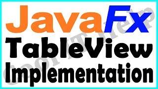 JavaFX TableView Implementation | Tutorial for Beginners