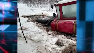 В Ижемском районе трактор провалился в болото