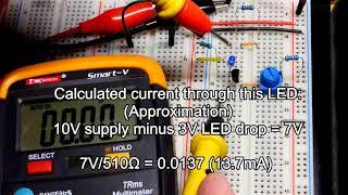 Bonus bipolar junction transistor gain demonstration 2N2222 BJT by electronzapdotcom