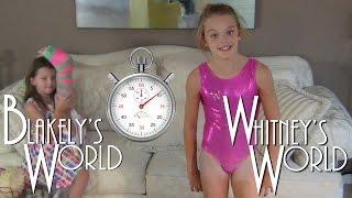 60 Second Leotard Challenge | Whitney and Blakely