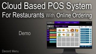 Cloud Based POS System For Restaurants with Online Ordering | Demo | Decord Menu