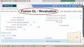 Oracle Fusion | GL Revaluation | CA SUHAS VAZE | OracleErpGuide.com