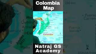 Colombia Map #uppcs #geography #shorts