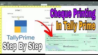 How To Print Cheque from Tally Prime | Cheque Printing Configurations |Tips & Tricks For Tally Prime