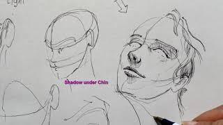 How to Draw FACE  - Ballpoint Pen  #AnyAngle #GibPal