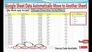 Google Sheet Data Move to Another Sheet Automatically IIMove Row to Another Spreadsheet webappscript