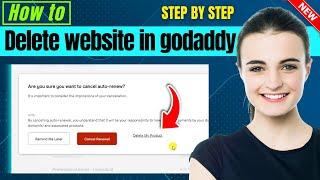 How to delete website in godaddy | Remove Godaddy website