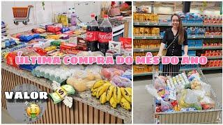 ÚLTIMA COMPRA DO MÊS DO ANO VEM VER O QUE COMPRAMOS + VALOR TOTAL | VLOG NO SUPERMERCADO