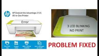 HP Deskjet 2135 Printer 3 Led flashing Error Fixed