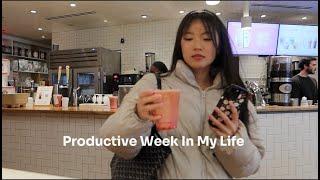 Productive Week In My Life | cherry blossoms, running errands, workout classes, baking