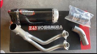 Installing full Yoshimura Alpha exhaust system on my 2022 Kawasaki ninja 650!