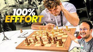 When Magnus Carlsen gives his 100% effort | Carlsen vs Gazik | Chess Olympiad 2024