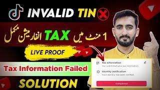 100% tiktok tax information failed solution | tiktok creativity program beta | tiktok monetization