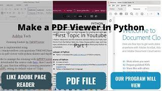 Make A Pdf Viewer In Python|How to create a Pdf Viewer using Python|Pdf file ko kaise chalaye