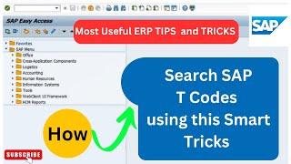 If you dont know any T Code then How to find save use and download  the T Code in SAP for daily use