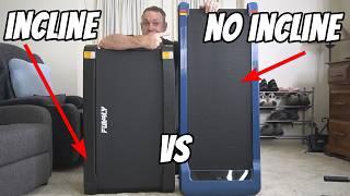 Comparing FUNMILY under desk walking pad treadmills - Incline vs no incline