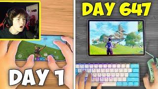 647 Days of MOBILE to KEYBOARD and MOUSE Progression in Fortnite...
