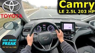 2020 Toyota Camry LE 2.5L 203 HP  TOPSPEED Autobahn POV | German Autobahn Drive with no speed limit