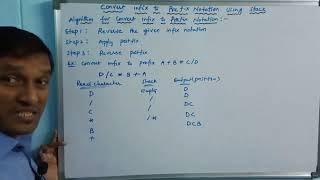 Infix to Prefix Conversion using Stack | Arithmetic Expressions | Data Structures | Telugu