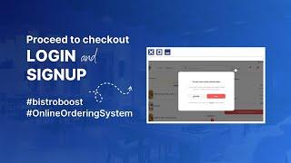 Proceed to the checkout, login and signup #bistroboost #DigitalForRestaurants