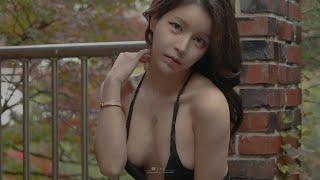 Model Film #7 BanHee in Deep Neck Dress | 모델 반희의 영상 촬영! 검은색 파티원피스