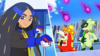 Liko VS Champion Geeta - Floragato VS Glimmora - Pokemon Horizons Episode 79 AMV