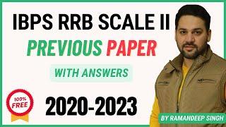 IBPS RRB Scale II Previous Question Papers - 2020 to 2023