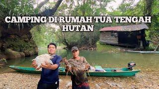 Camping fishing 3 hari  bermalam di rumah tua tengah hutan hujan deras mencari ikan di hulu sungai