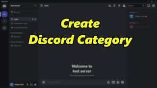 How To Make A New Discord Category