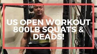 US Open 800LB Squats and Deads Workout with Larry Wheels and John Gaglione