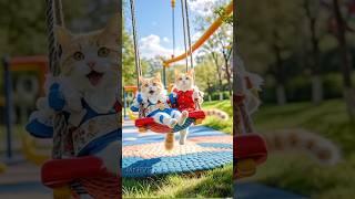 cat playing on swing #shorts #cat #cute #ayunan #anakkucinglucu #funny #ayunananak #catlover