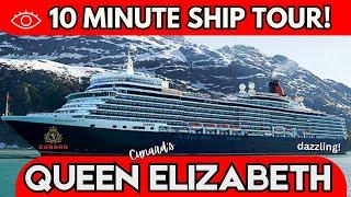 Queen Elizabeth! A 10-Minute Ship Tour of Cunard's Beautiful QE Cruise Ship!