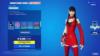 Fortnite NEW Amano's Heart Bundle (Crossheart Skin) in the Item Shop Preview